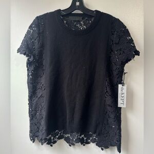 Elegant Black Lace Women's Blouse